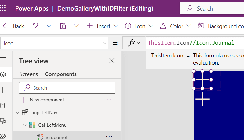 Add a new icon in the Gallery